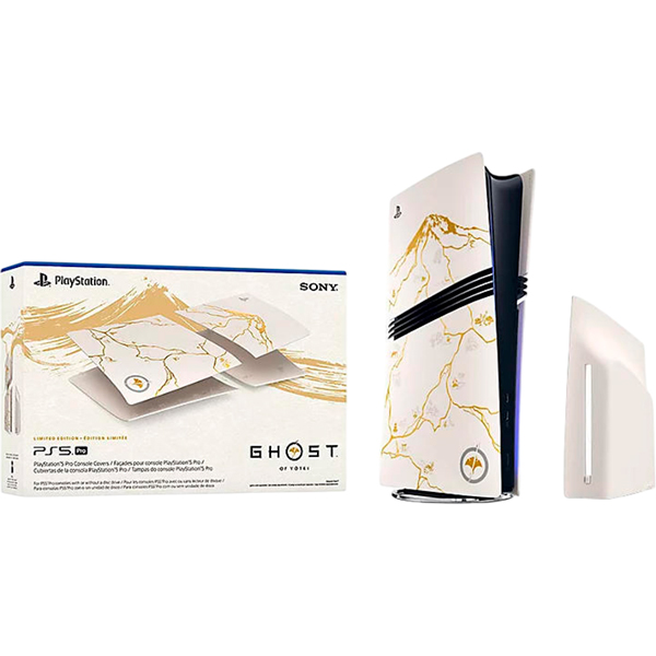 Змінні панелі SONY PlayStation 5 Pro Ghost of Yotei Limited Edition (1000048194) Додатково Матеріал: пластик; Легко використовувати: просто зніміть білі панелі консолі PlayStation 5 і встановіть нові на їх місце.