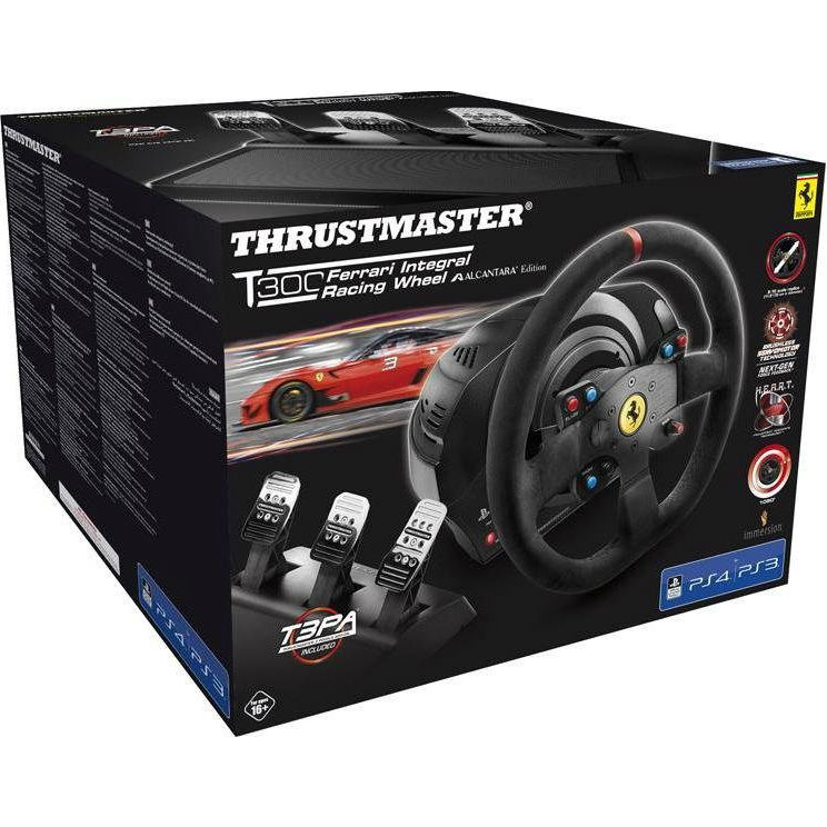 Внешний вид Руль и педали THRUSTMASTER T300 Ferrari Integral RW Alcantara edition (4160652)