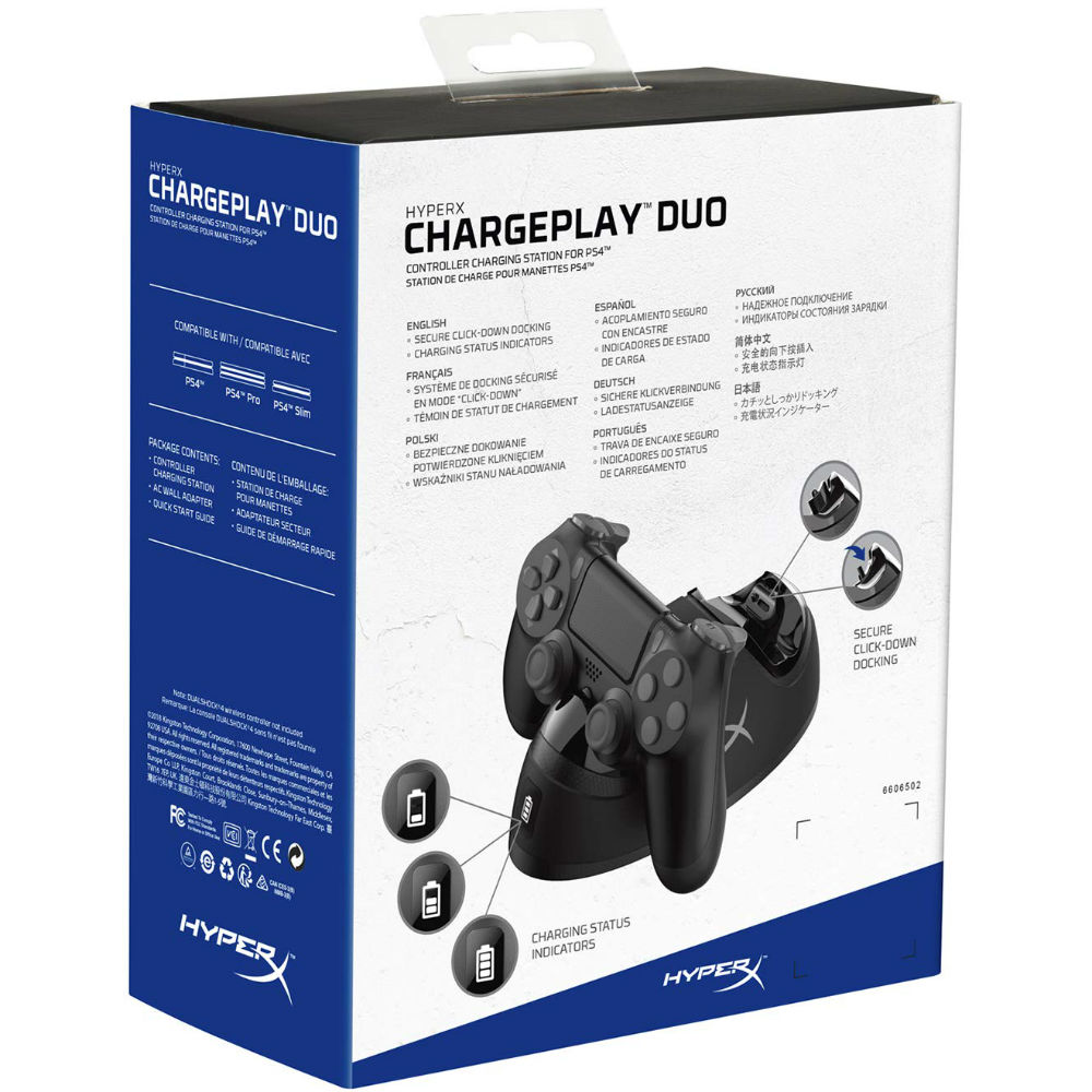 Фото Зарядна станція HyperX ChargePlay Duo для PS4 (HX-CPDU-C)