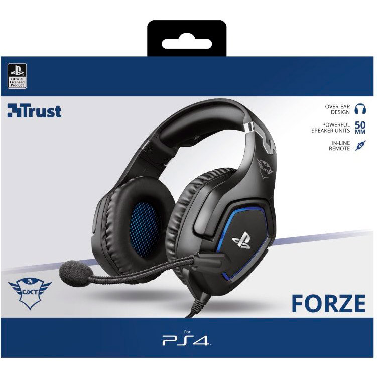 Гарнітура TRUST Forze-G for PS4 Black (23530) Додатково підключення до DUALSHOCK®4 wireless controller через аудіороз'єм 3.5 мм