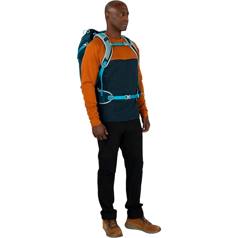 Рюкзак OSPREY Hikelite 32 л M/L Atlas Blue (009.3334) Матеріал 100% recycled 100D високої тяжкості птахів eye nylon, DWR обороти з без PFAS