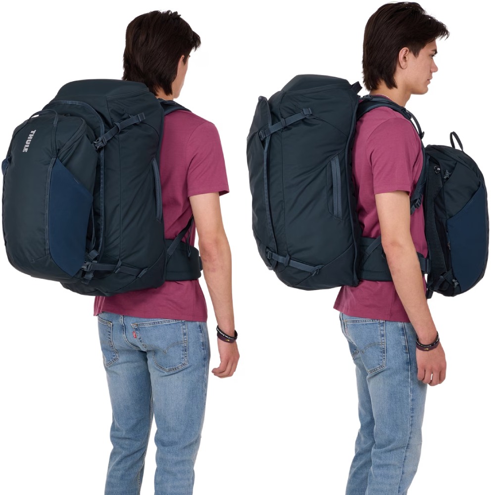 В Фокстрот Рюкзак THULE Landmark Travel Pack 70L TLPM-270 Darkest Blue (3205317)