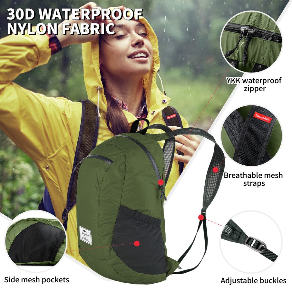 Рюкзак NATUREHIKE Ultralight NH17A012-B 18 л зеленый (6976507663762) Рюкзак NATUREHIKE Ultralight NH17A012-B 18 л зеленый (6976507663762) Назначение для пешего и горного туризма