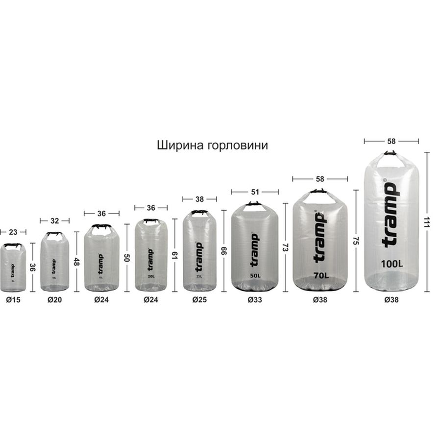 Гермомешок Tramp transparent 5 л (UTRA-195) Тип гермомешки