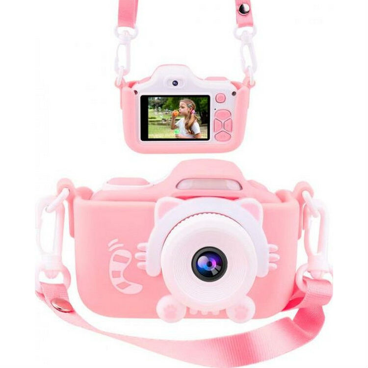 

Чехол и ремешок XoKo KVR-001 для цифрового детского фотоаппарата Pink (KVR-001-CS-PN), чохол і ремінець для фотоапарата KVR-001 рожевий