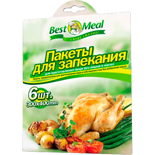 

Рукав для запекания BEST MEAL 30 х 40 см 6 шт (BM00362), пакети для запікання (6 шт), 30 см х 40 см