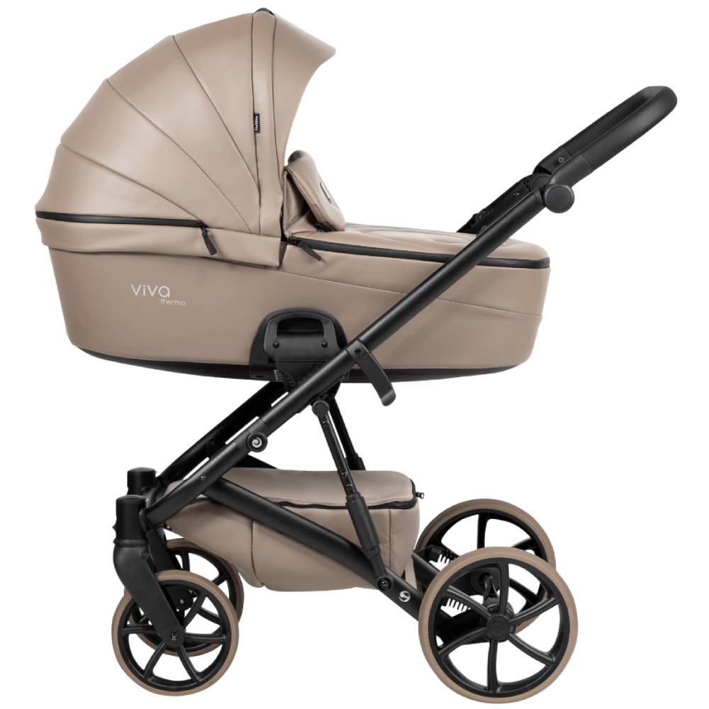 Коляска универсальная 2 в 1 TUTIS VIVA6 plus Leather Cappuccino (1612149) Пол для девочек