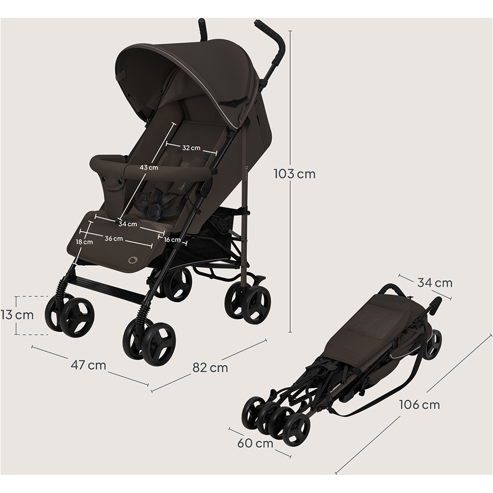 Замовити Візок прогулянковий LIONELO Elia Brown Chocolate