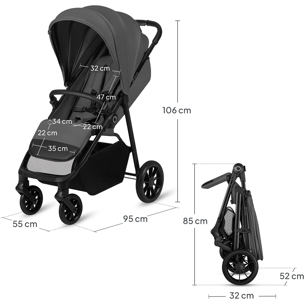 Фото 14 Прогулочная коляска LIONELO Emerald Grey Stone