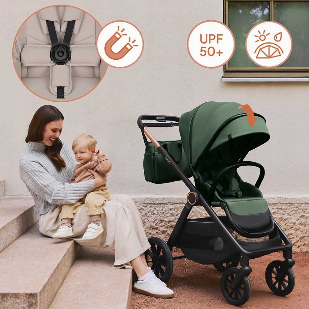 Фото 21 Універсальний візочок LIONELO 2 в 1 Layla Beige Sand (LO-LAYLA 2IN1 BEIGE SAND)