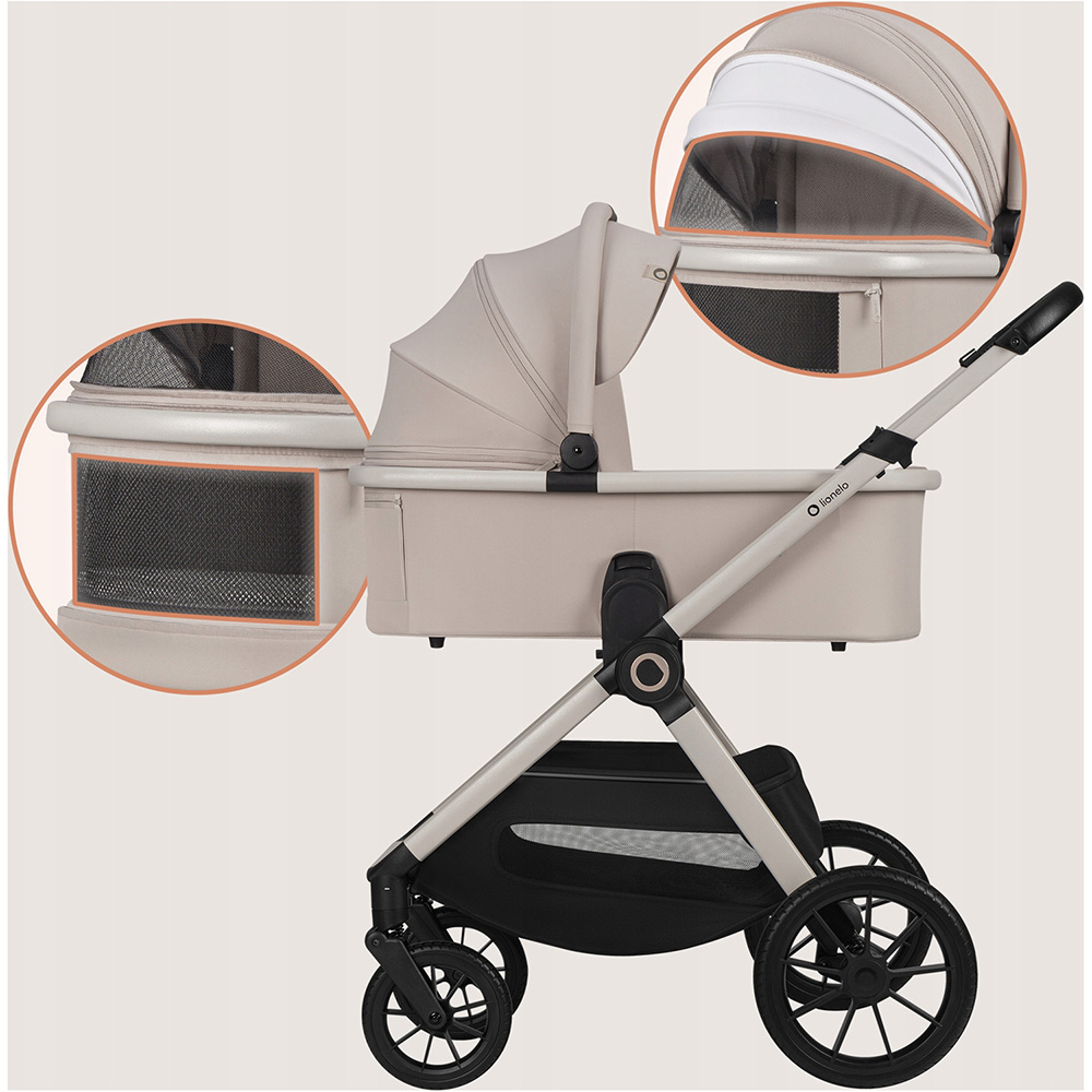 Фото 14 Універсальний візочок LIONELO 2 в 1 Layla Beige Sand (LO-LAYLA 2IN1 BEIGE SAND)