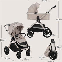 Універсальний візочок LIONELO 2 в 1 Layla Beige Sand (LO-LAYLA 2IN1 BEIGE SAND)