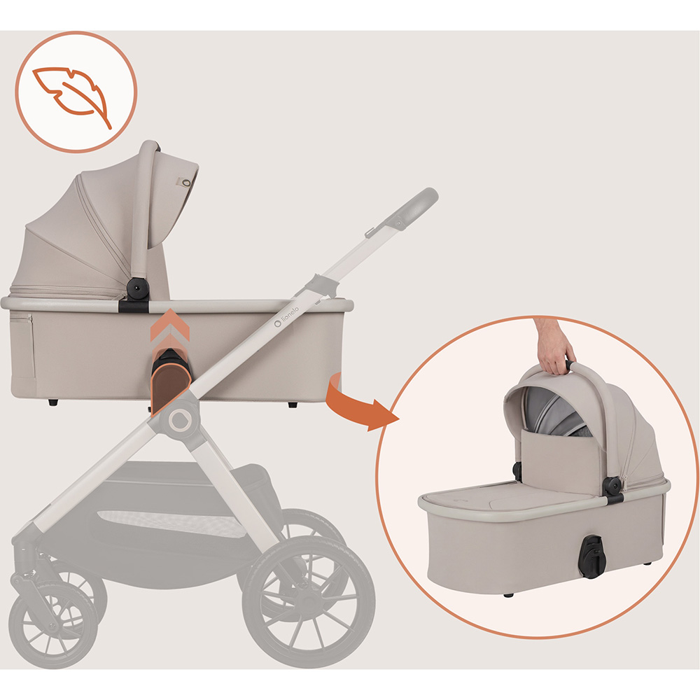 Покупка Універсальний візочок LIONELO 2 в 1 Layla Beige Sand (LO-LAYLA 2IN1 BEIGE SAND)