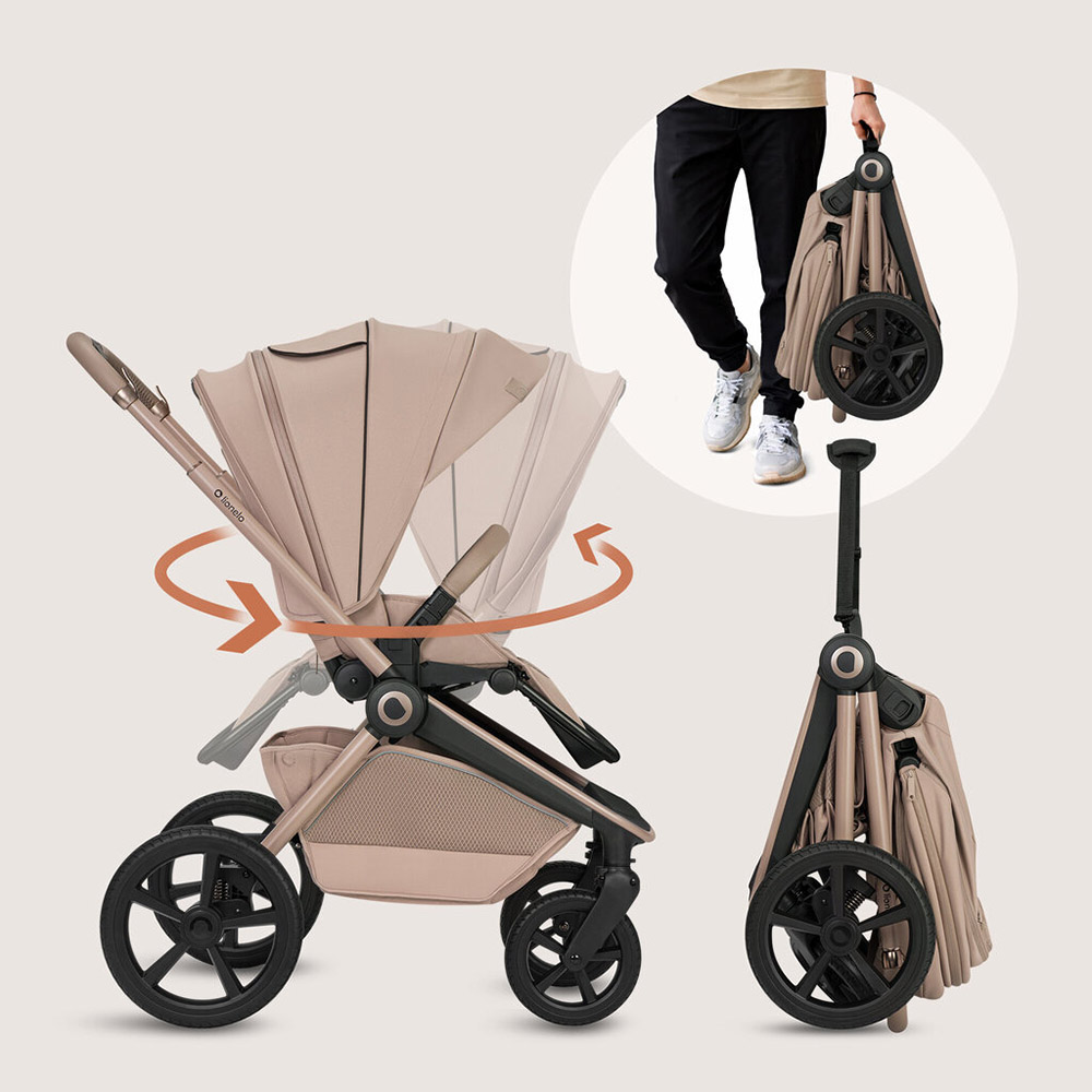 В Україні Візок універсальний 2 в 1 LIONELO Freya Beige Sand (LO-FREYA 2IN1 BEIGE SAND)