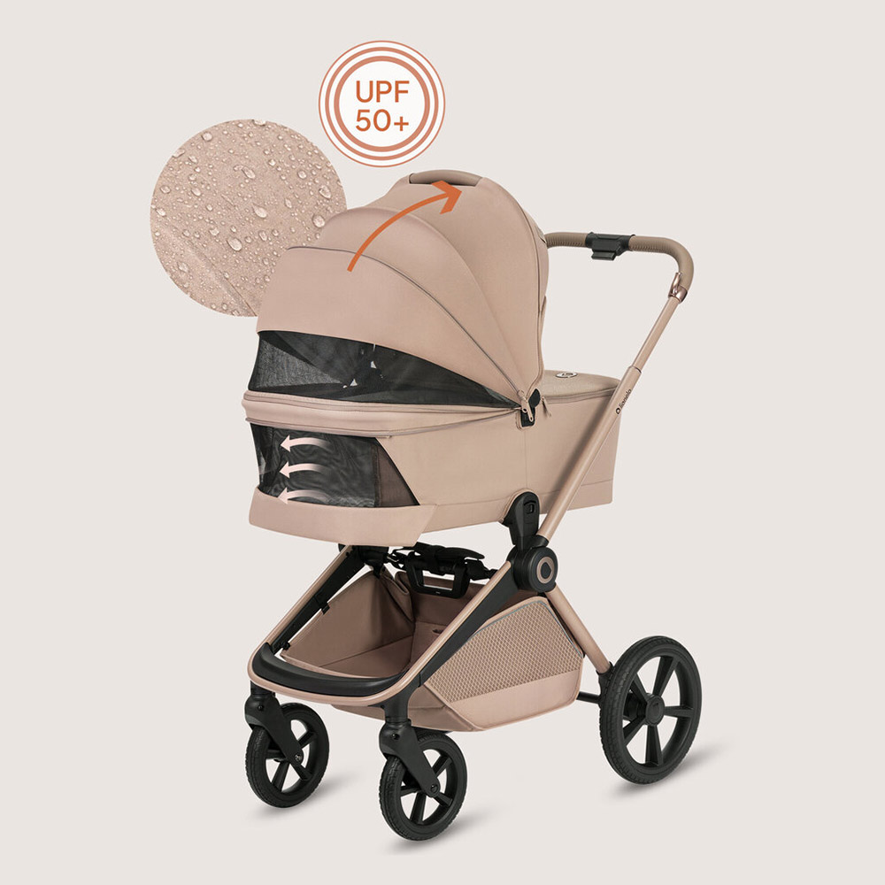 Зовнішній вигляд Візок універсальний 2 в 1 LIONELO Freya Beige Sand (LO-FREYA 2IN1 BEIGE SAND)