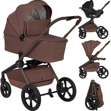 Коляска універсальна 3 в 1 LIONELO Freya Brown Chocolate (LO-FREYA 3IN1 BROWN CHOCOLATE)
