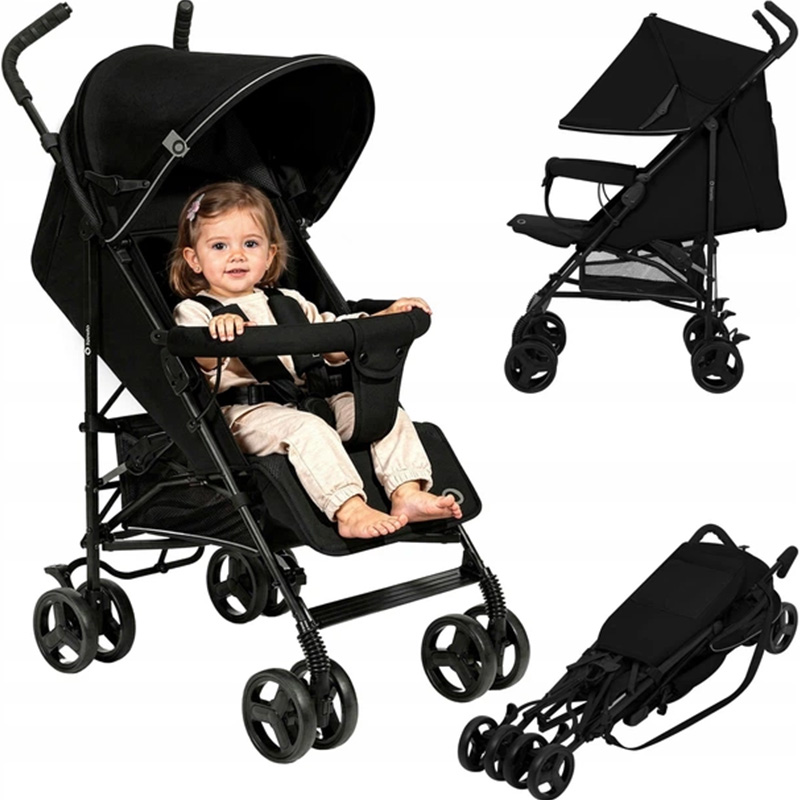 Коляска прогулочная LIONELO Elia Black Onyx (LO-ELIA BLACK ONYX) Пол для девочек