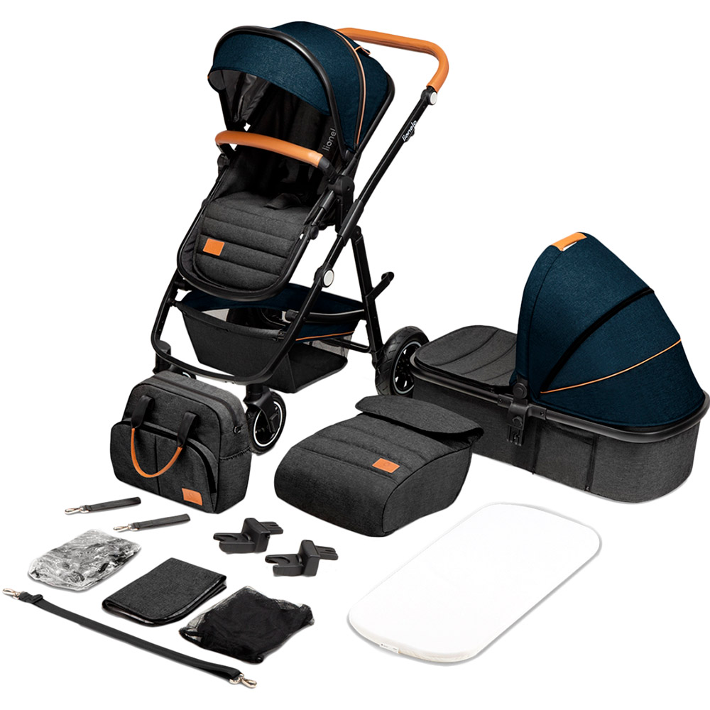 Коляска универсальная 2 в 1 LIONELO Amber Blue Navy