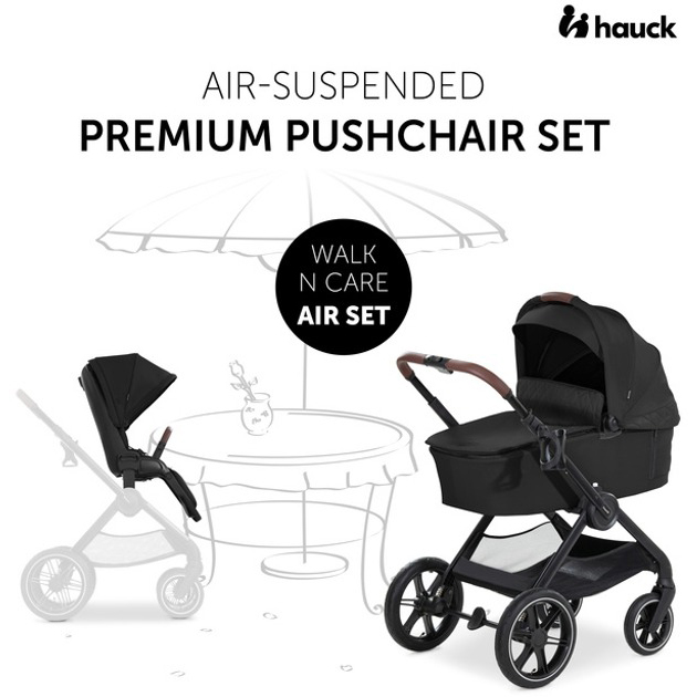 Коляска универсальная 2 в 1 HAUCK Walk N Care Air Black (16547-8) Пол для девочек