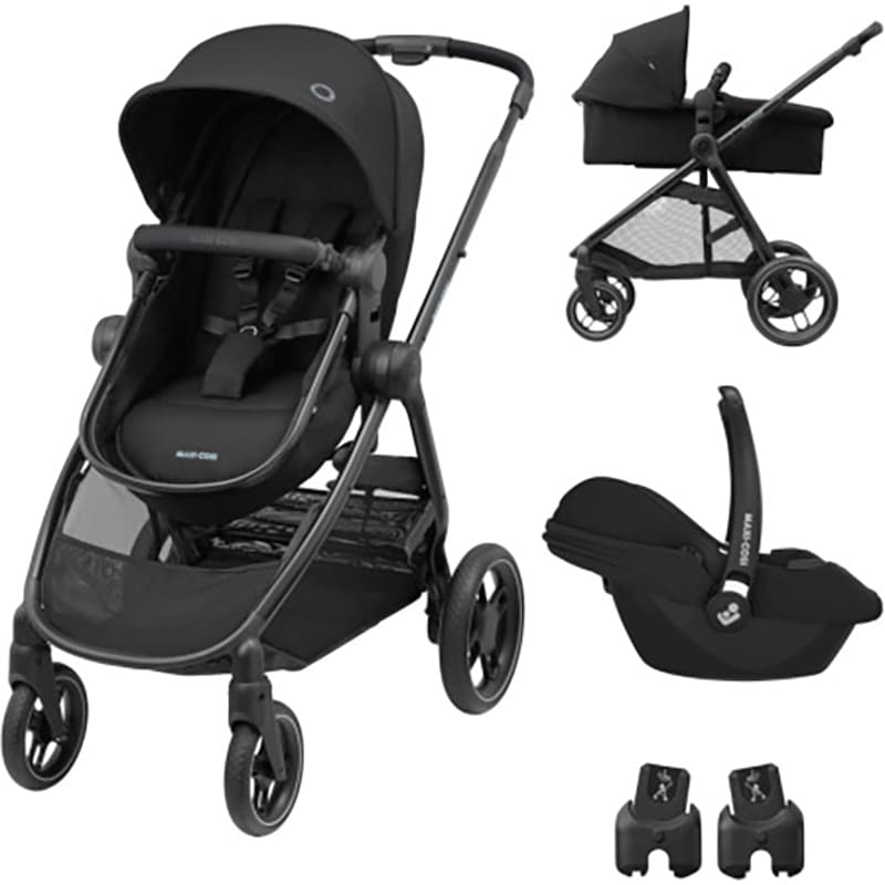 Коляска універсальна 2 в 1 MAXI-COSI ZELIA3 DUO Essential Black + Автокрісло CabrioFix i-Size (1930672110) Кількість місць одномісна