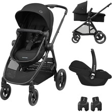 Коляска універсальна 2 в 1 MAXI-COSI ZELIA3 DUO Essential Black + Автокрісло CabrioFix i-Size (1930672110)