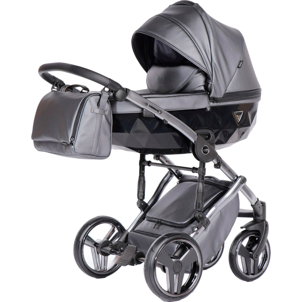 

Детская коляска JUNAMA Diamond Fluo line 2 в 1 05 Graphite (J-Fl-05), Унів.коляска 2в1 Fluo line 05 графітова