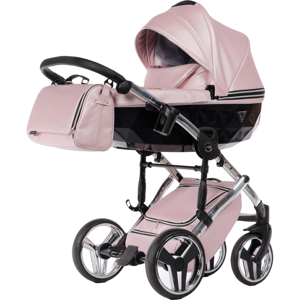 

Детская коляска JUNAMA Diamond Fluo line 2 в 1 06 Black/Pink (J-Fl-06), Унів.коляска 2в1 Fluo line 06 чорна з рожевим