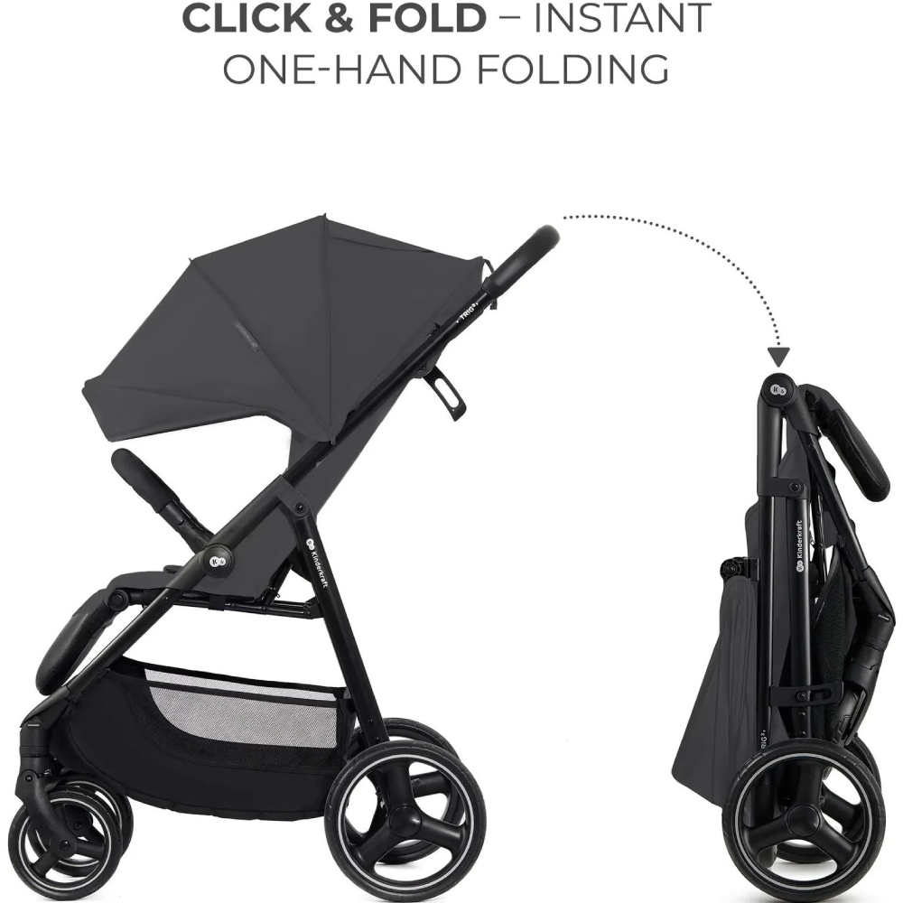 Фото Коляска прогулочная KINDERKRAFT Trig 3 Granite Grey KSTRIG03GRY0000 (5902533924844)