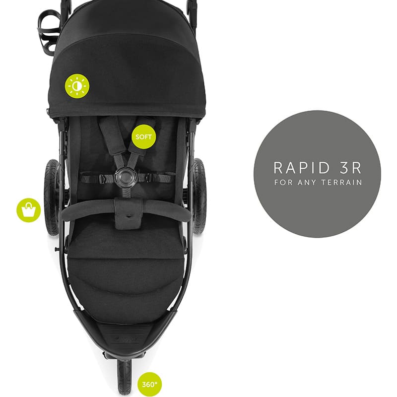 Коляска прогулочная HAUCK Rapid 3R Black (14854-9) Количество мест одноместная