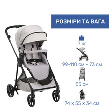 Коляска універсальна CHICCO Seety 2 в 1 Grey (87097.53.01)