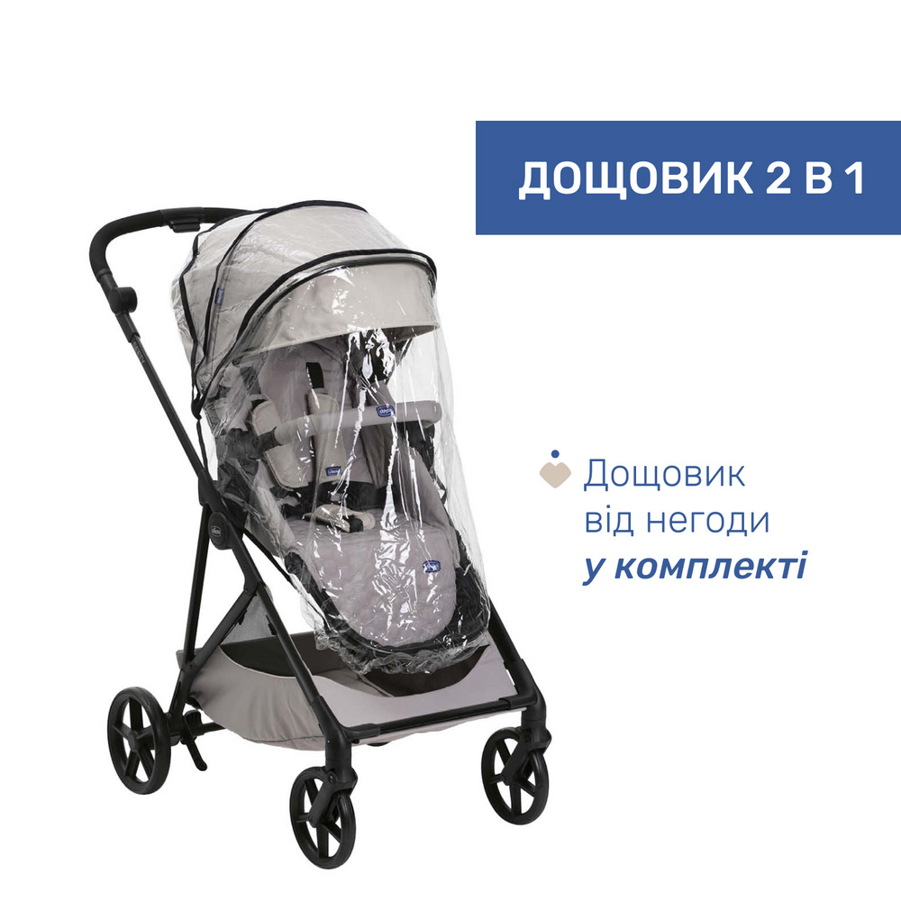 Огляд Коляска універсальна CHICCO Seety 2 в 1 Grey (87097.53.01)