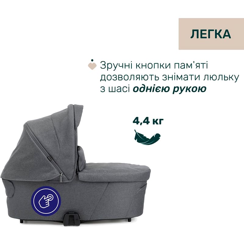 Коляска универсальная 2 в 1 CHICCO Bellagio Dark Gray (87136.45.01) Пол для мальчиков