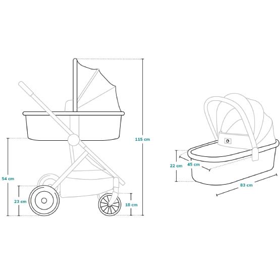Фото 20 Коляска универсальная 2 в 1 LIONELO AMBER 2 LOVIN