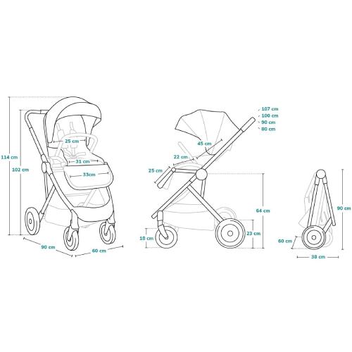 Обзор Коляска универсальная 2 в 1 LIONELO AMBER 2 DREAMIN