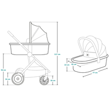 Візок універсальний 2 в 1 LIONELO MIKA BLUE NAVY (LO-MIKA 2IN1 BLUE NAVY)