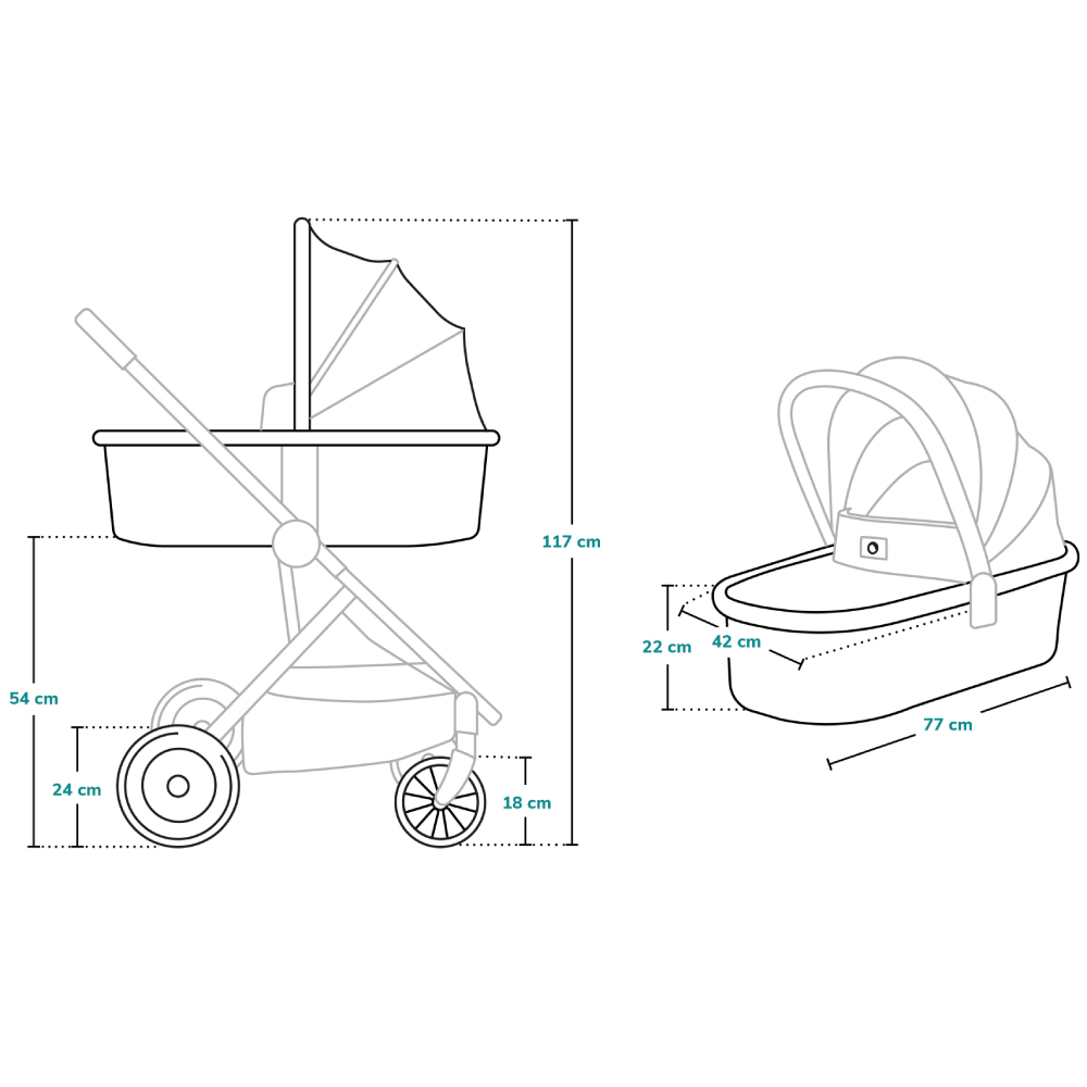 Фото 18 Коляска универсальная 2 в 1 LIONELO MIKA GREY GRAPHITE (LO-MIKA 2IN1 GREY GRAPHITE)