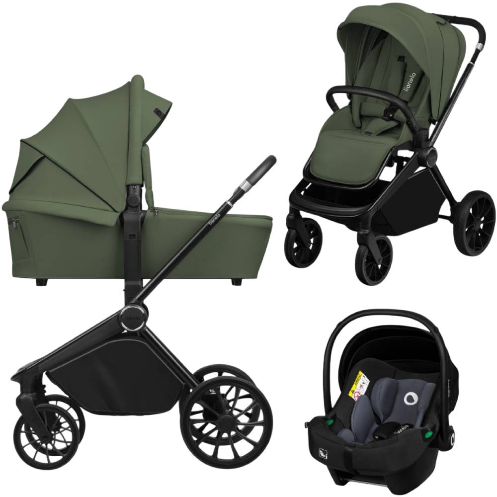Универсальная коляска LIONELO 3 в 1 MIKA PLUS 3IN1 GREEN OLIVE (LO-MIKA PLUS 3IN1 GREEN OLIVE)