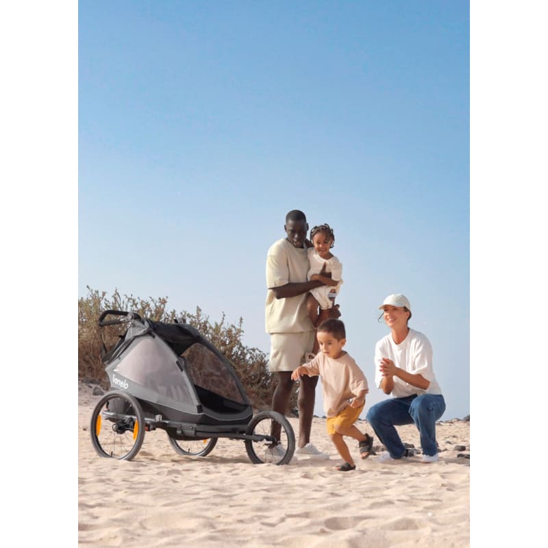 Велосипедный прицеп с функцией коляски LIONELO Cama Graphite (LO-Cama Graphite) Пол для девочек