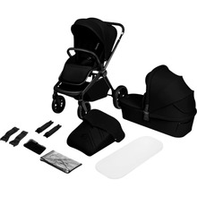 Коляска универсальная 2 в 1 LIONELO Mika Plus 2in1 Black Onyx (LO-MIKA PLUS 2IN1 BLACK ONYX)