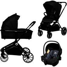 Коляска универсальная 3 в 1 LIONELO Mika Plus 3in1 Black Onyx (LO-MIKA PLUS 3IN1 BLACK ONYX)