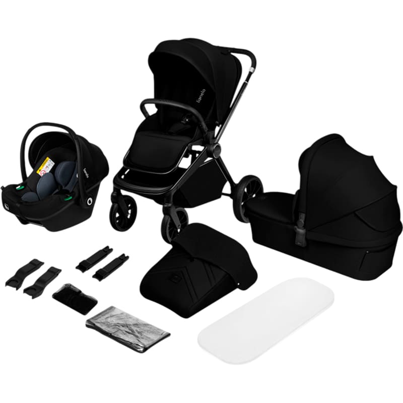 Фото 15 Коляска универсальная 3 в 1 LIONELO Mika Plus 3in1 Black Onyx (LO-MIKA PLUS 3IN1 BLACK ONYX)