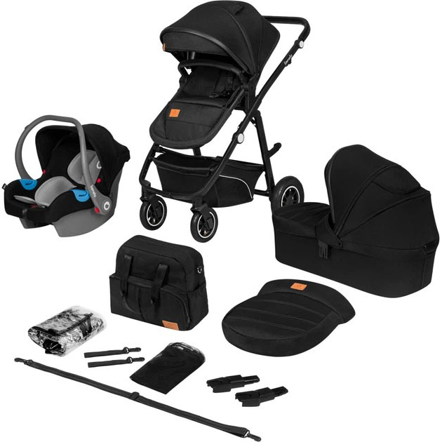 Коляска универсальная LIONELO 3 в 1 BIANKA 3IN1 BLACK ONYX