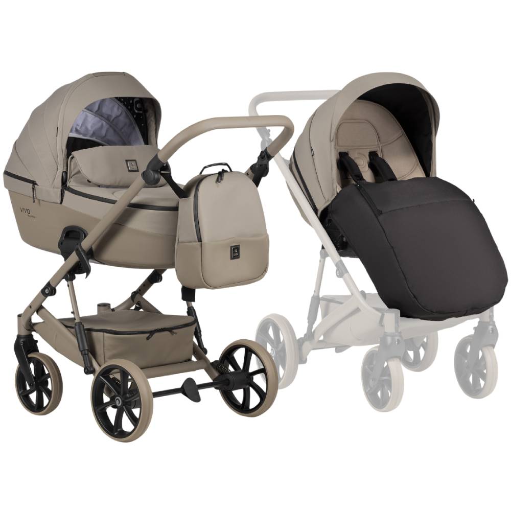 Коляска универсальная 2 в 1 TUTIS КVIVA6 plus Essential Warm Grey (1612068)