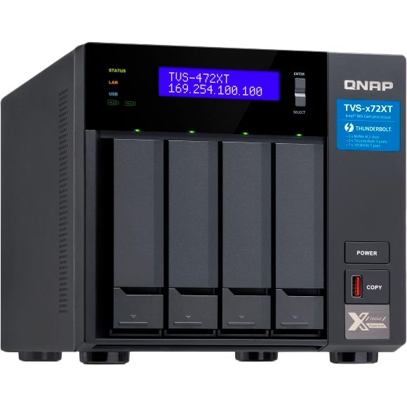 NAS-сервер QNAP TVS-472XT-PT-4G Частота процесора 3.1