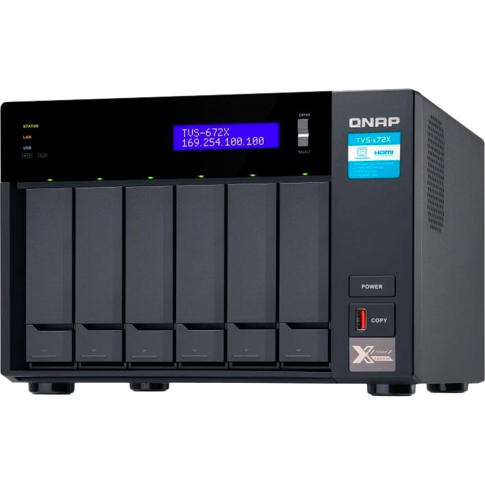 NAS-сервер QNAP TVS-672X-I3-8G Частота процесора 3.1