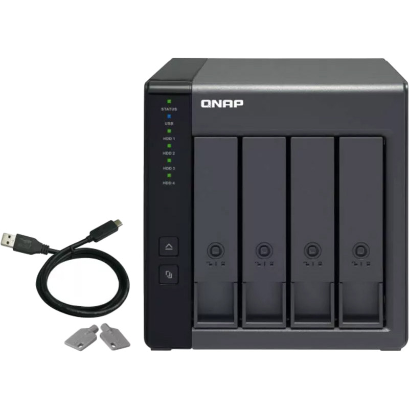 Сетевое хранилище QNAP DAS USB 3.2 Gen 1 (TR-004) Порты и разъемы USB Type C