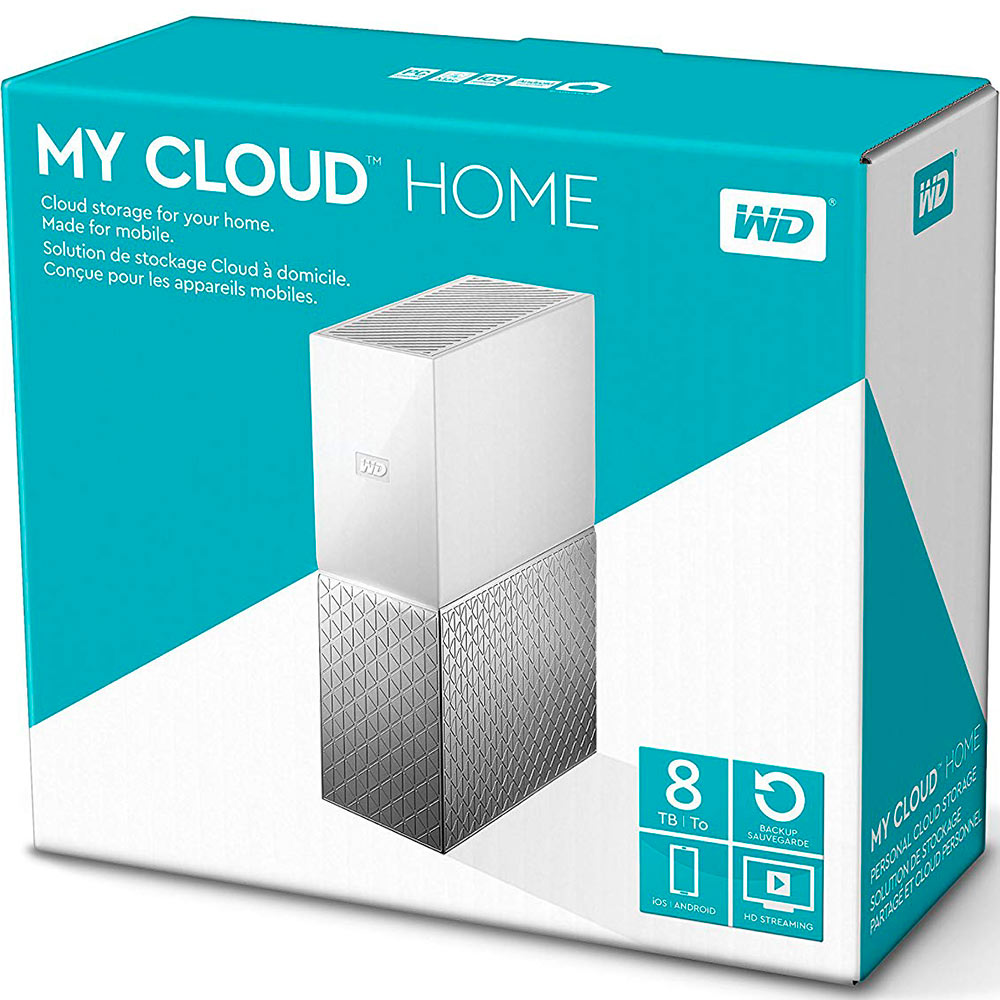 Фото NAS-сервер WD My Cloud Home 8 TB (WDWDBVXC0080HWT-EESN)