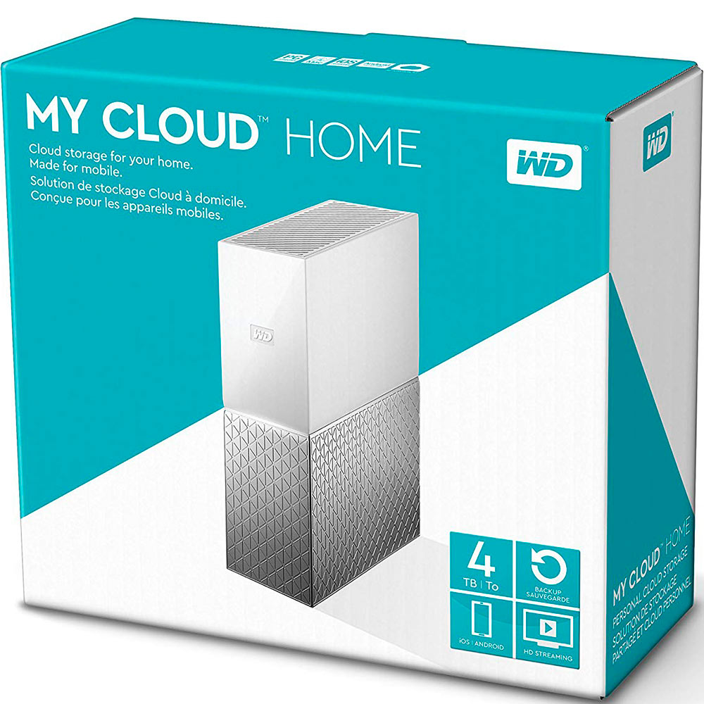 Фото NAS-сервер WD My Cloud Home 4 TB (WDWDBVXC0040HWT-EESN)