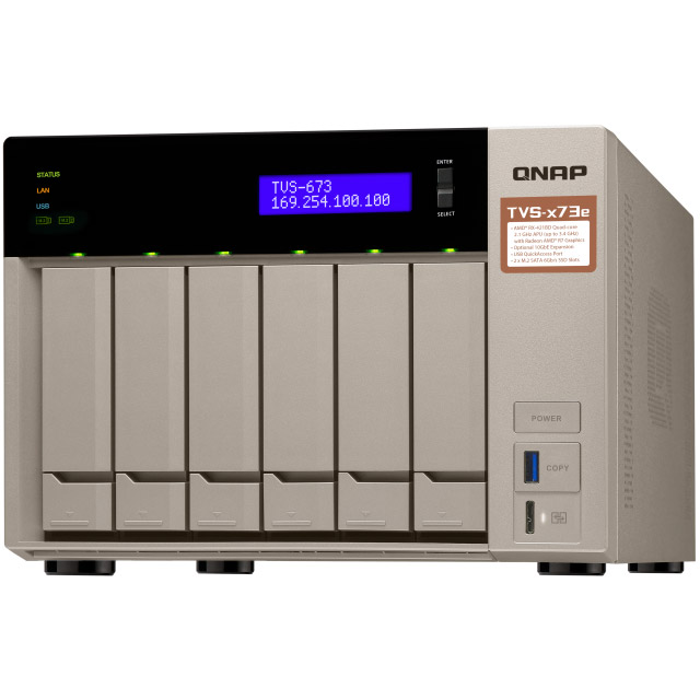 

NAS-сервер QNAP TVS-673e-4G, TVS-673e-4G