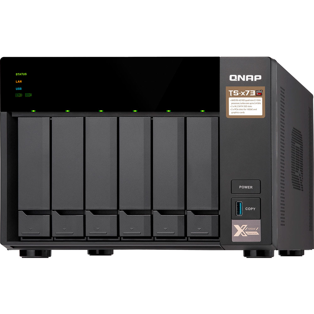 NAS-сервер QNAP TS-673-4G Процесор AMD R-Series RX-421ND